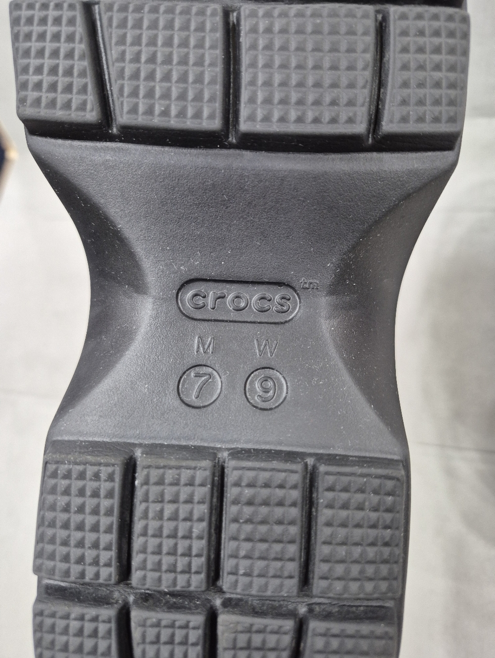 Crocs Stomp platform penny loafer mules women's 9 black super shiny chunky Y2K - Picture 12 of 14